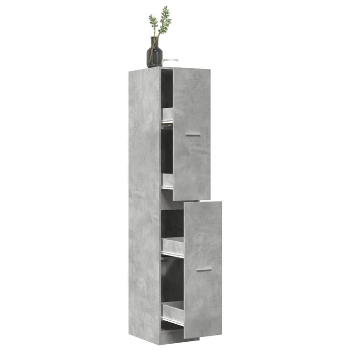 apotekerskab 30x41x174,5 cm konstrueret træ betongrå