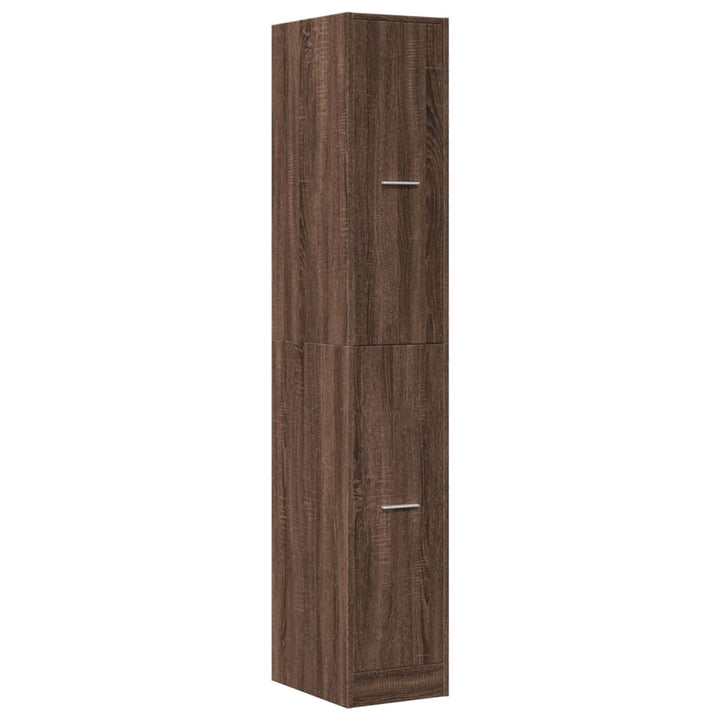 apotekerskab 30x41x174,5 cm konstrueret træ brun egetræsfarve