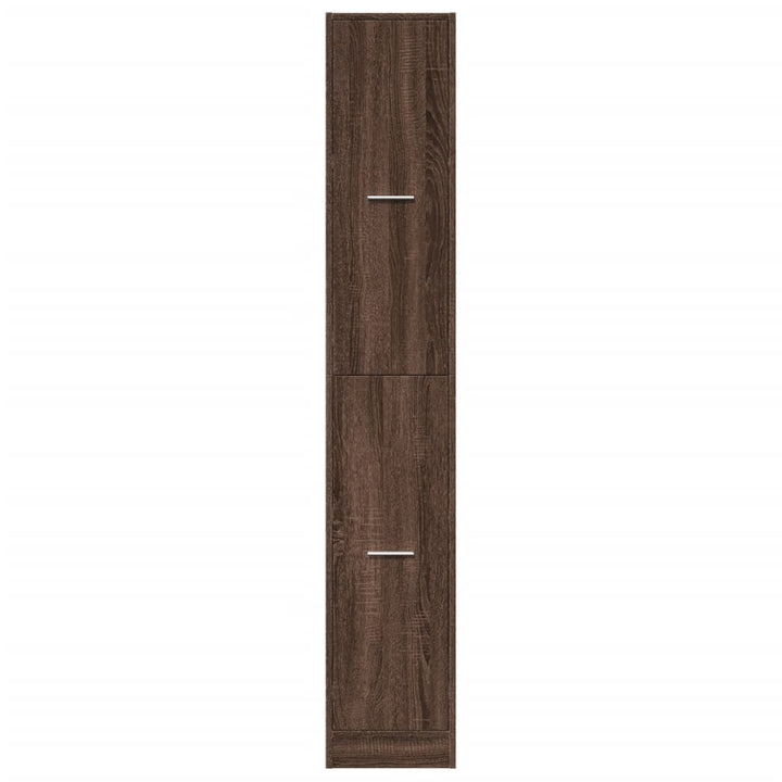 apotekerskab 30x41x174,5 cm konstrueret træ brun egetræsfarve
