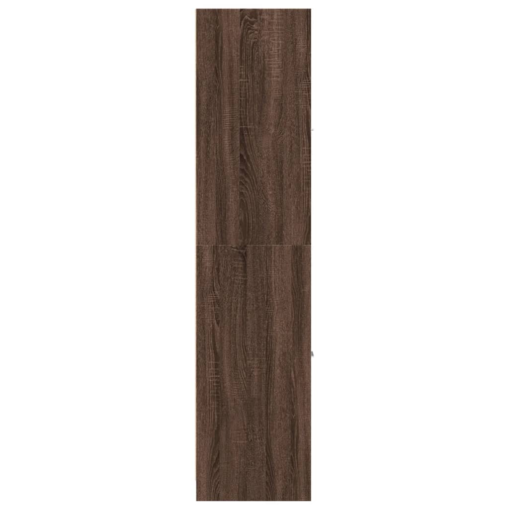 apotekerskab 30x41x174,5 cm konstrueret træ brun egetræsfarve