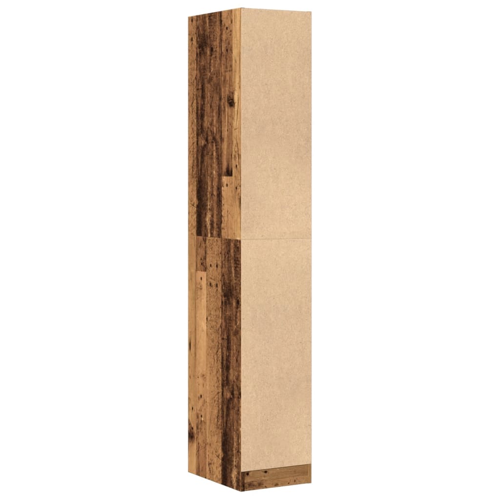 apotekerskab 30x41x174,5 cm konstrueret træ gammelt træ-look