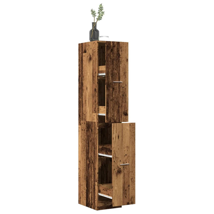 apotekerskab 30x41x174,5 cm konstrueret træ gammelt træ-look