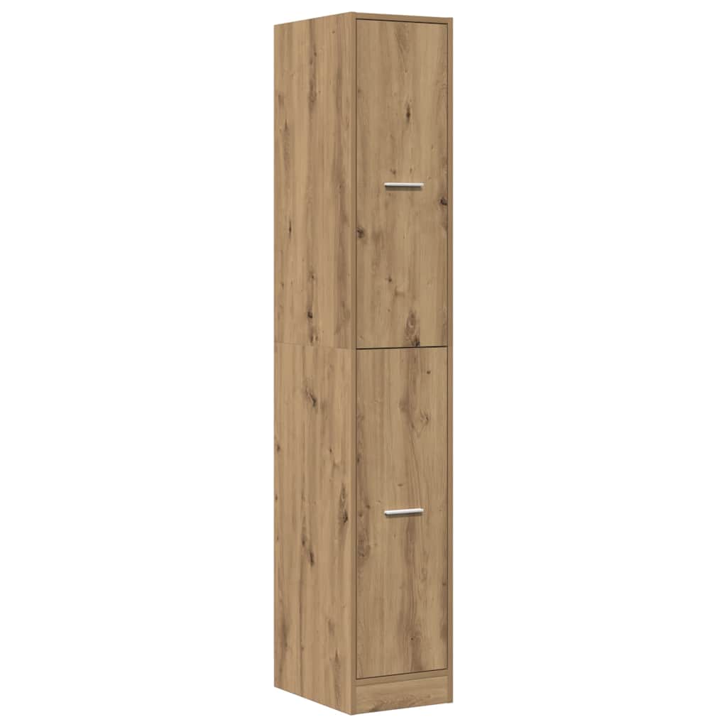 apotekerskab 30x41x174,5 cm konstrueret træ egetræsfarve