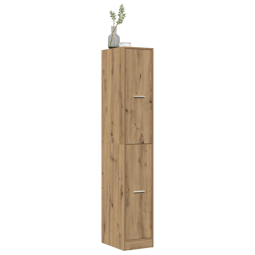 apotekerskab 30x41x174,5 cm konstrueret træ egetræsfarve