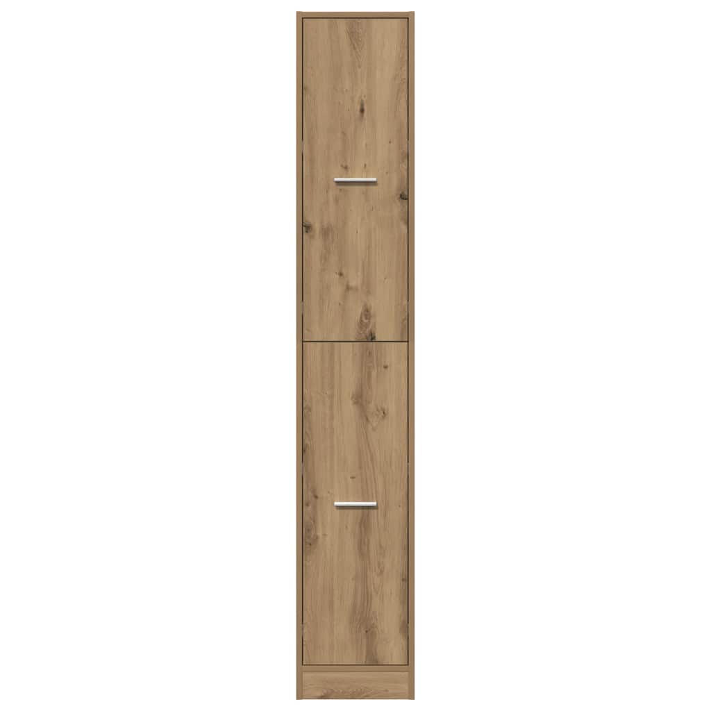 apotekerskab 30x41x174,5 cm konstrueret træ egetræsfarve