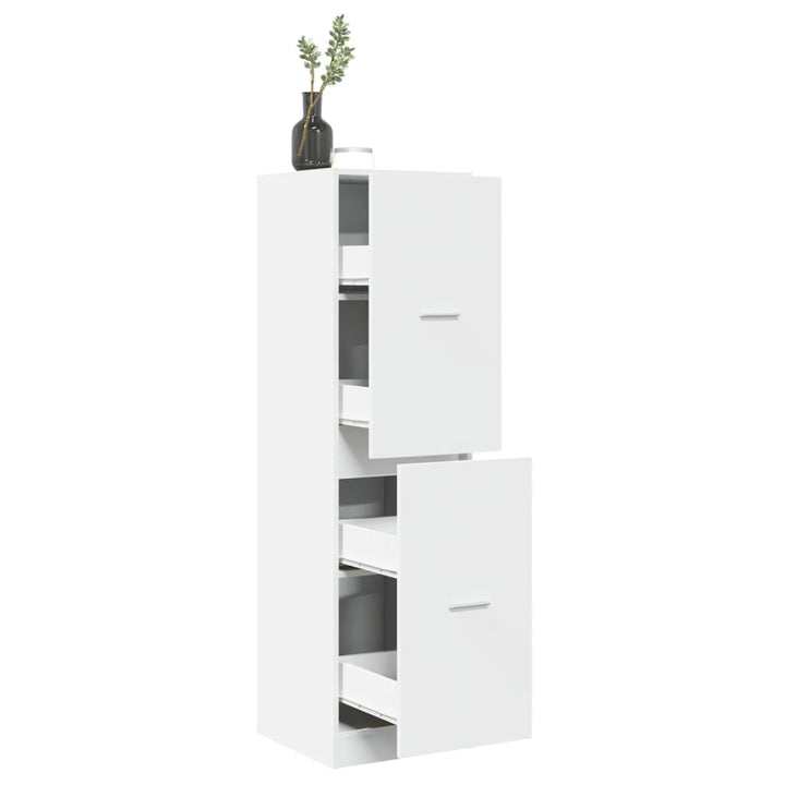 apotekerskab 40x41x144,5 cm konstrueret træ hvid