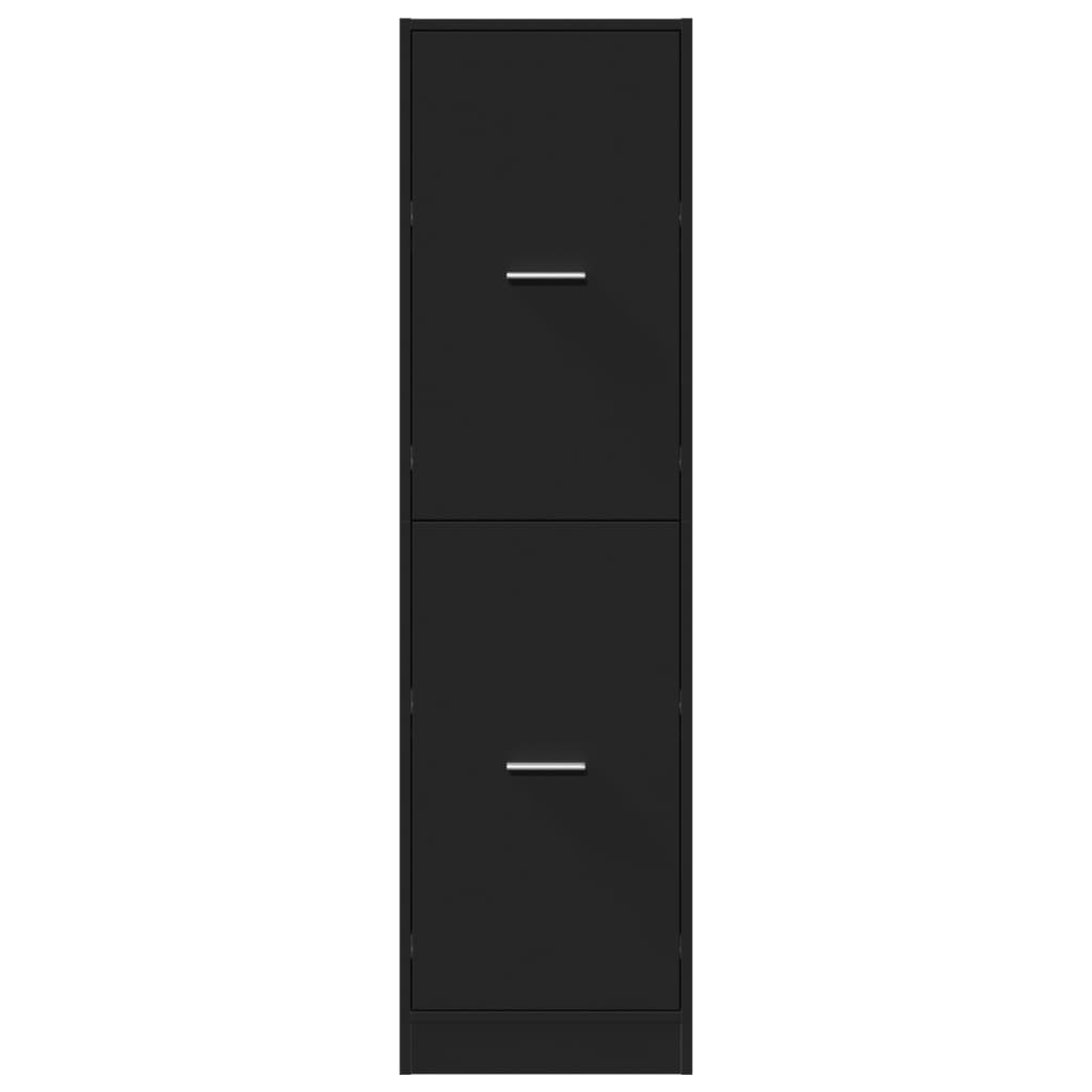 apotekerskab 40x41x144,5 cm konstrueret træ sort