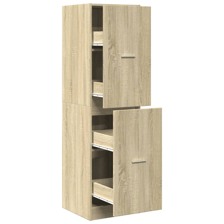apotekerskab 40x41x144,5 cm konstrueret træ sonoma-eg