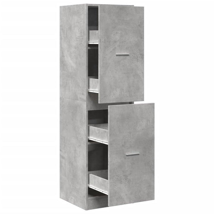 apotekerskab 40x41x144,5 cm konstrueret træ betongrå