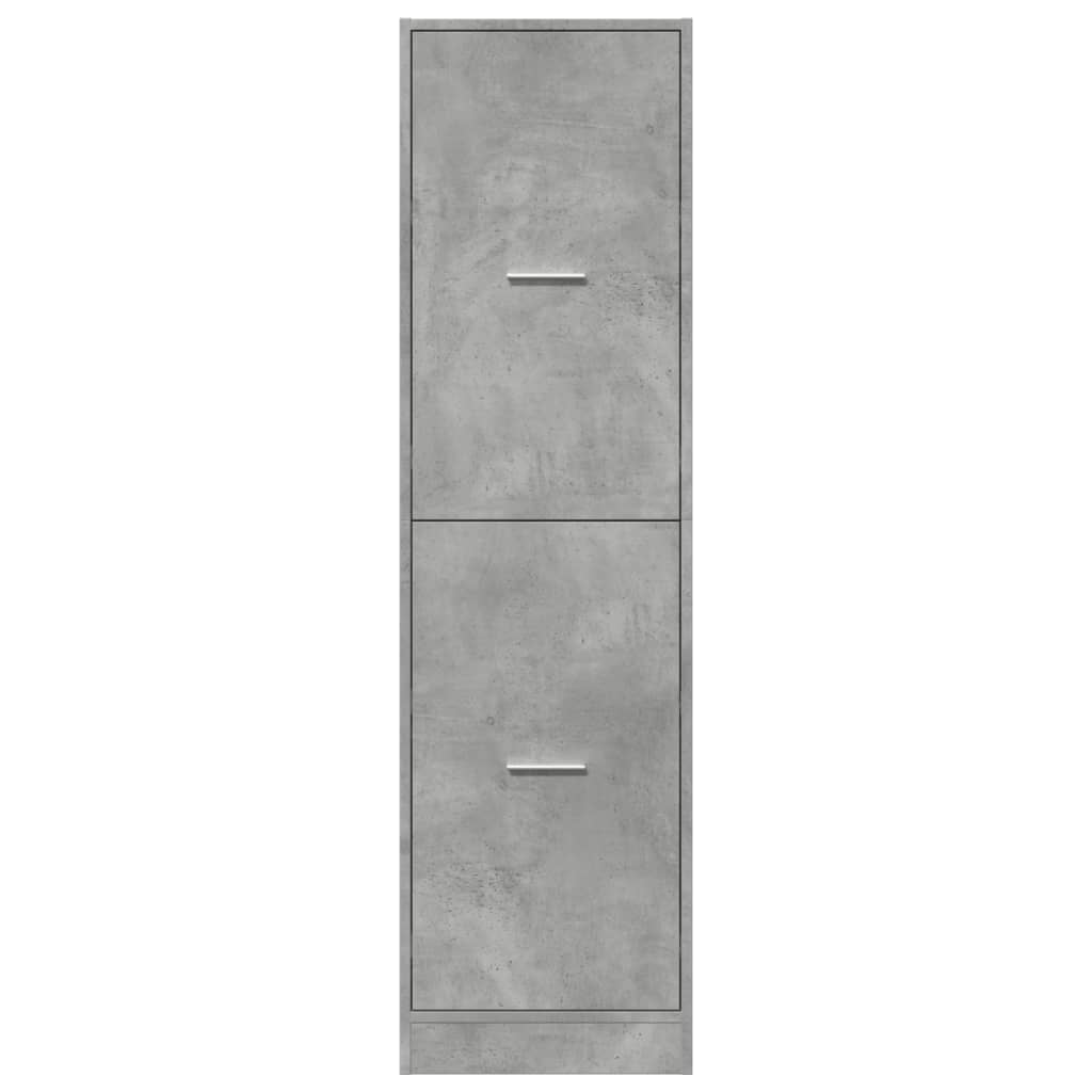 apotekerskab 40x41x144,5 cm konstrueret træ betongrå