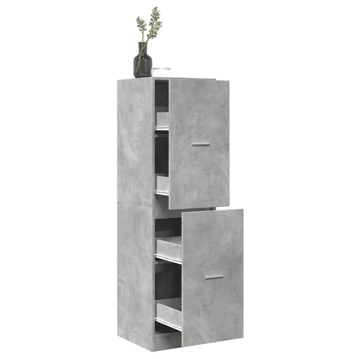 apotekerskab 40x41x144,5 cm konstrueret træ betongrå
