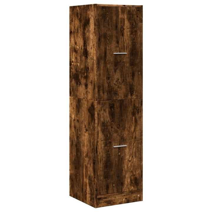 apotekerskab 40x41x144,5 cm konstrueret træ røget egetræsfarve