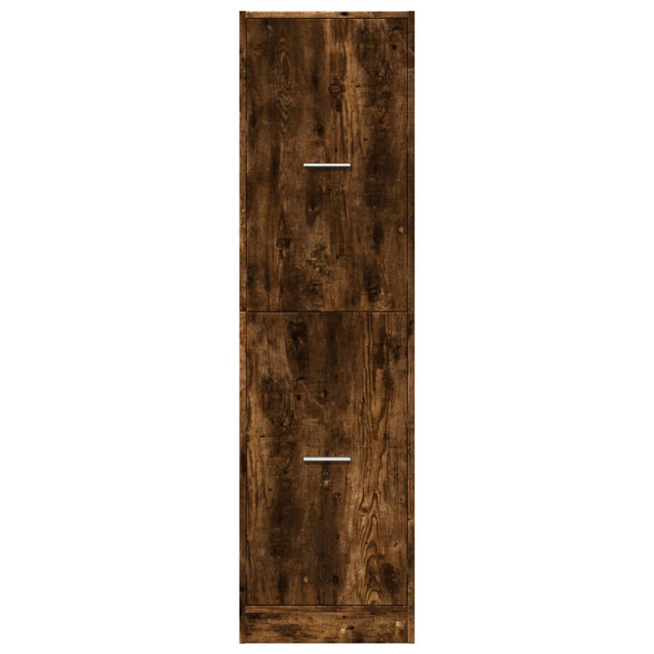 apotekerskab 40x41x144,5 cm konstrueret træ røget egetræsfarve