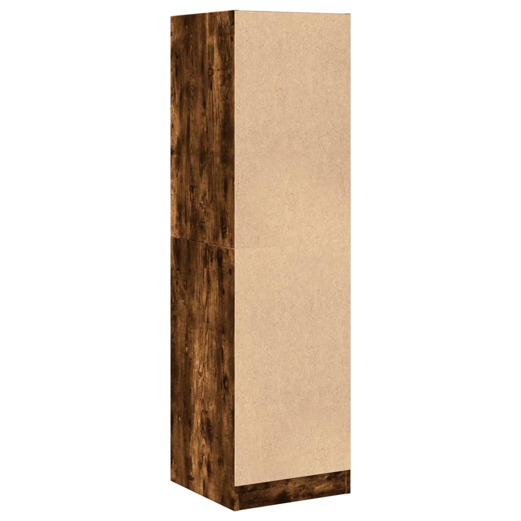 apotekerskab 40x41x144,5 cm konstrueret træ røget egetræsfarve
