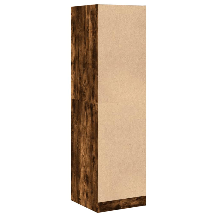 apotekerskab 40x41x144,5 cm konstrueret træ røget egetræsfarve