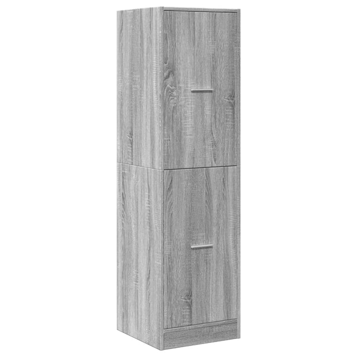 apotekerskab 40x41x144,5 cm konstrueret træ grå sonoma-eg