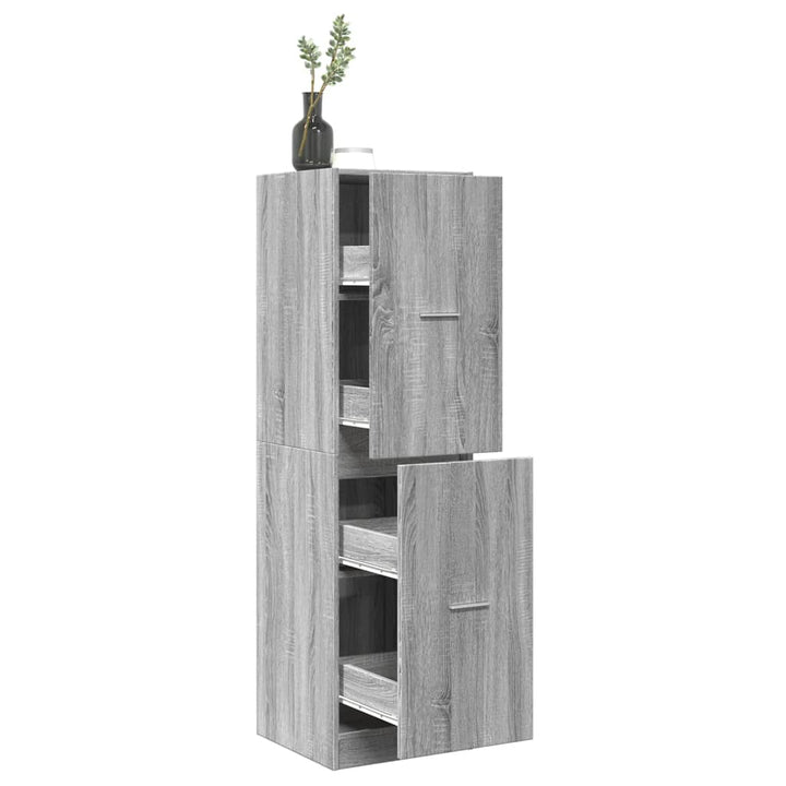 apotekerskab 40x41x144,5 cm konstrueret træ grå sonoma-eg