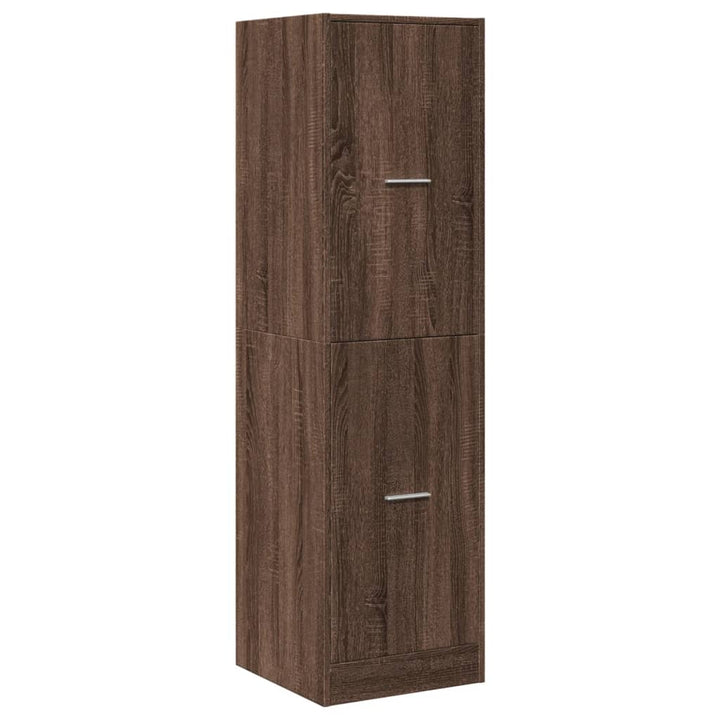apotekerskab 40x41x144,5 cm konstrueret træ brun egetræsfarve
