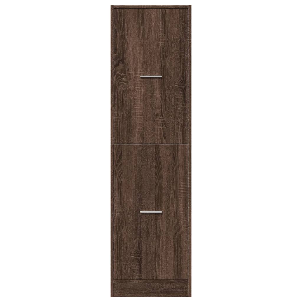 apotekerskab 40x41x144,5 cm konstrueret træ brun egetræsfarve