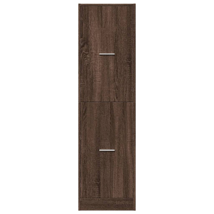 apotekerskab 40x41x144,5 cm konstrueret træ brun egetræsfarve