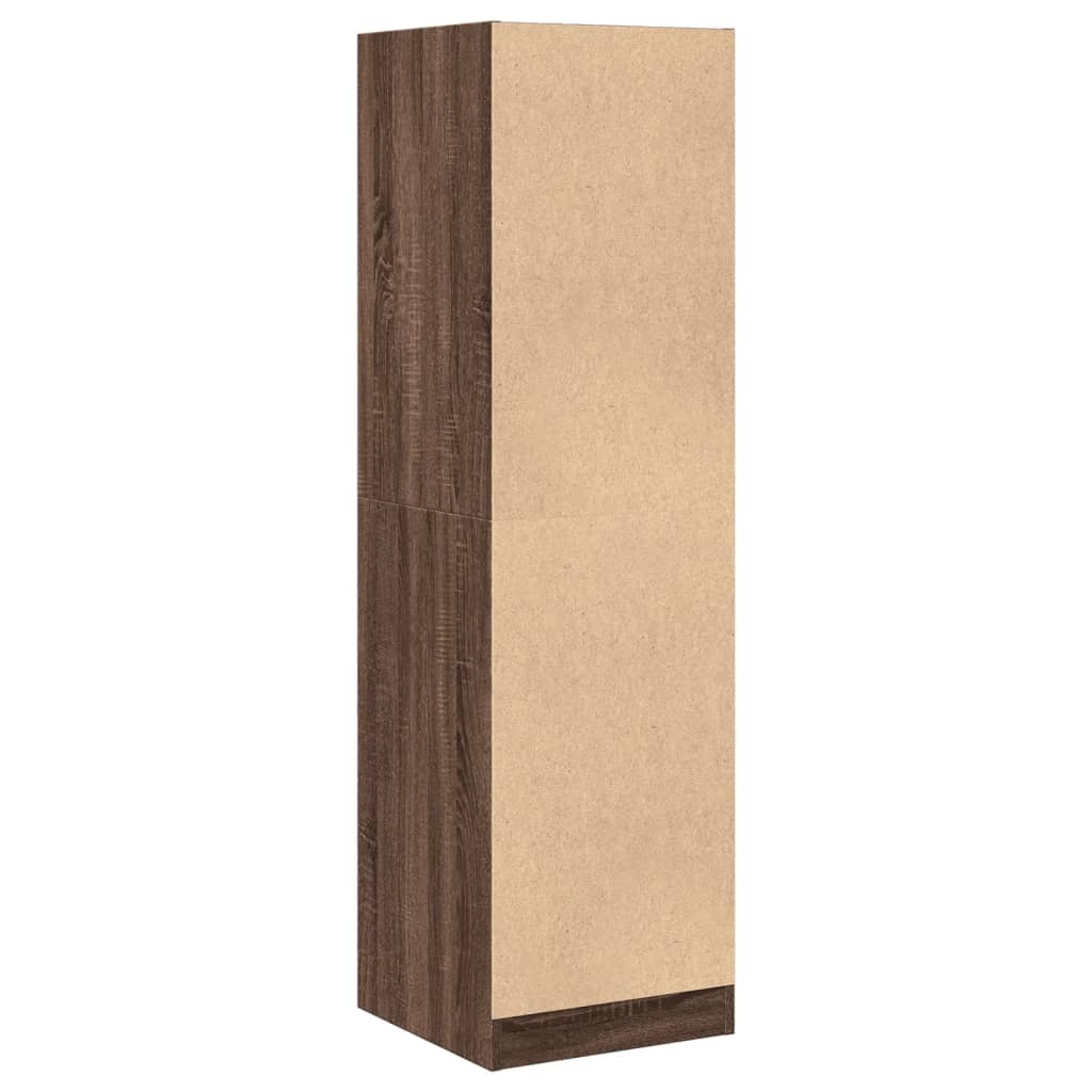 apotekerskab 40x41x144,5 cm konstrueret træ brun egetræsfarve