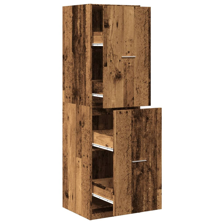 apotekerskab 40x41x144,5 cm konstrueret træ gammelt træ-look