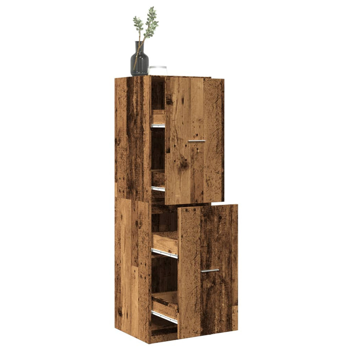 apotekerskab 40x41x144,5 cm konstrueret træ gammelt træ-look