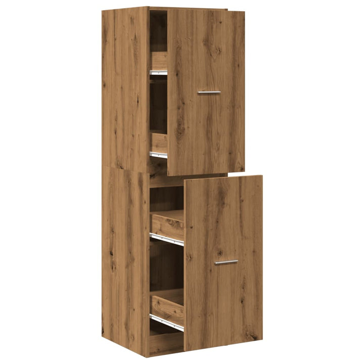 apotekerskab 40x41x144,5 cm konstrueret træ egetræsfarve