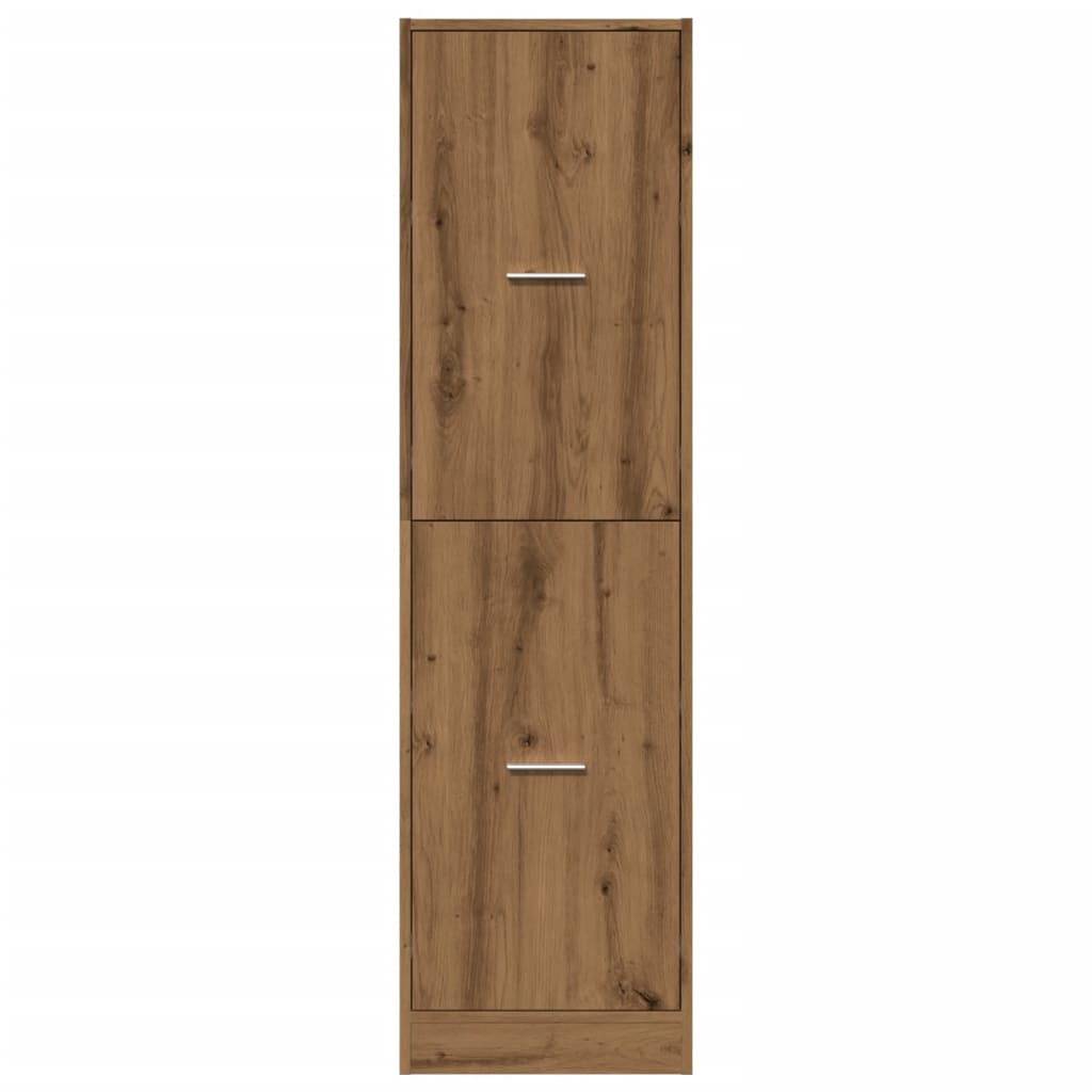 apotekerskab 40x41x144,5 cm konstrueret træ egetræsfarve