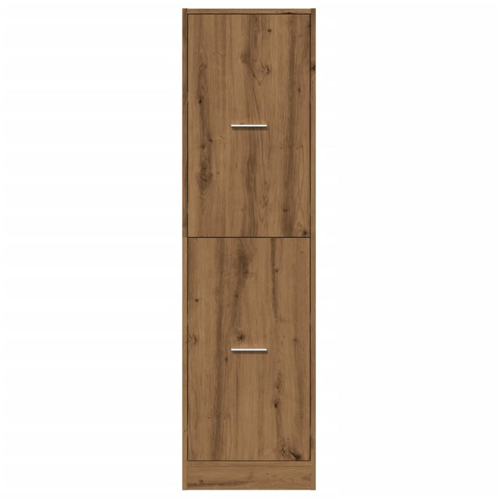 apotekerskab 40x41x144,5 cm konstrueret træ egetræsfarve