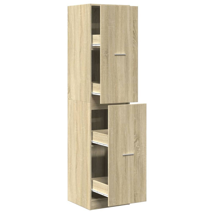 apotekerskab 40x41x174,5 cm konstrueret træ sonoma-eg