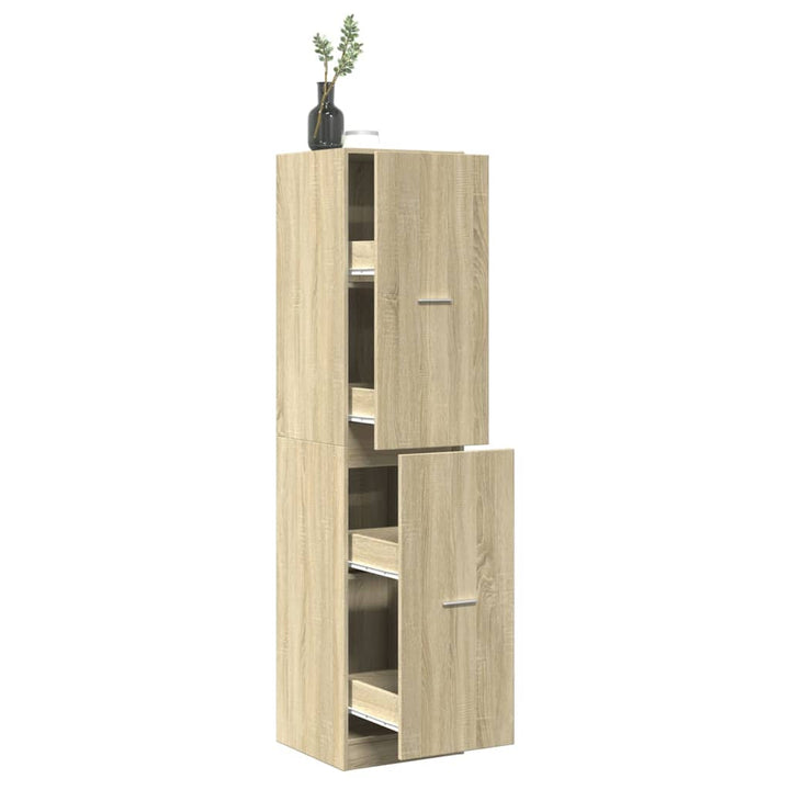 apotekerskab 40x41x174,5 cm konstrueret træ sonoma-eg