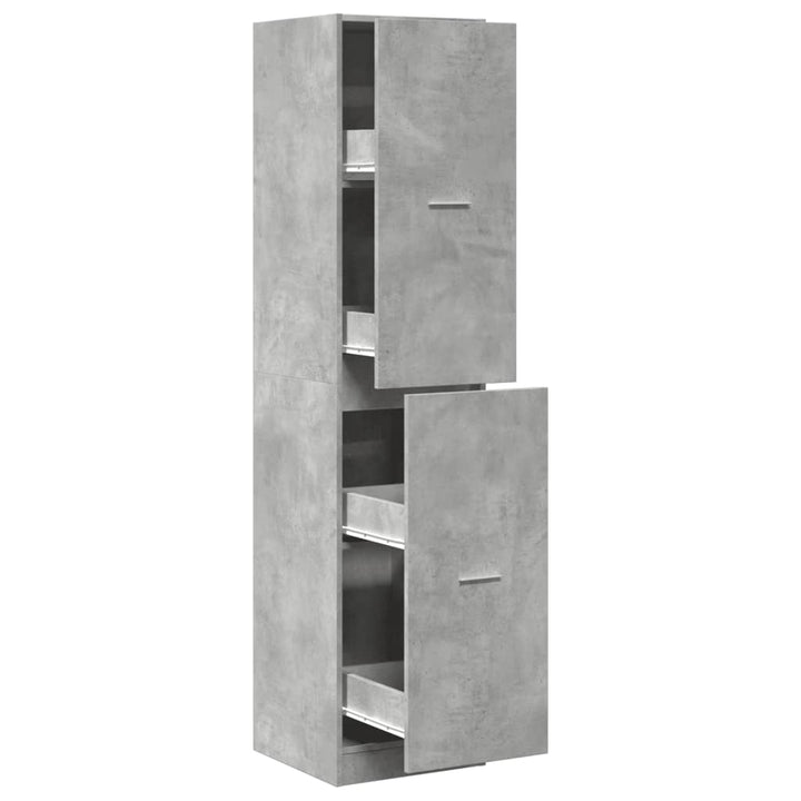 apotekerskab 40x41x174,5 cm konstrueret træ betongrå