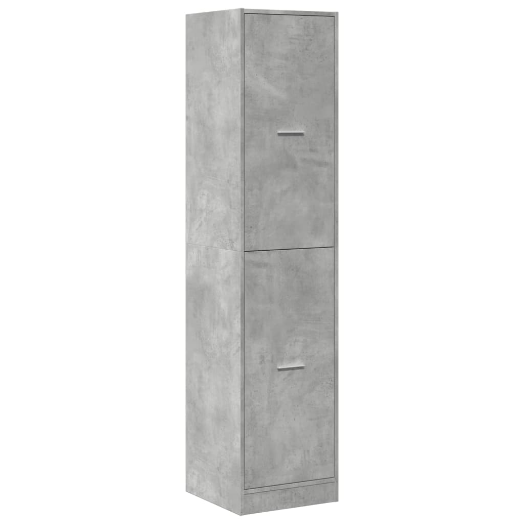 apotekerskab 40x41x174,5 cm konstrueret træ betongrå