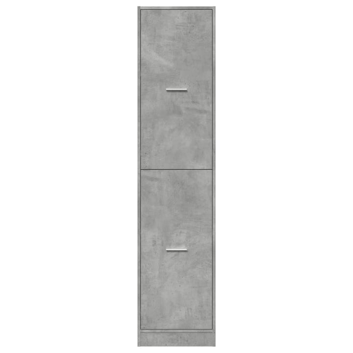 apotekerskab 40x41x174,5 cm konstrueret træ betongrå