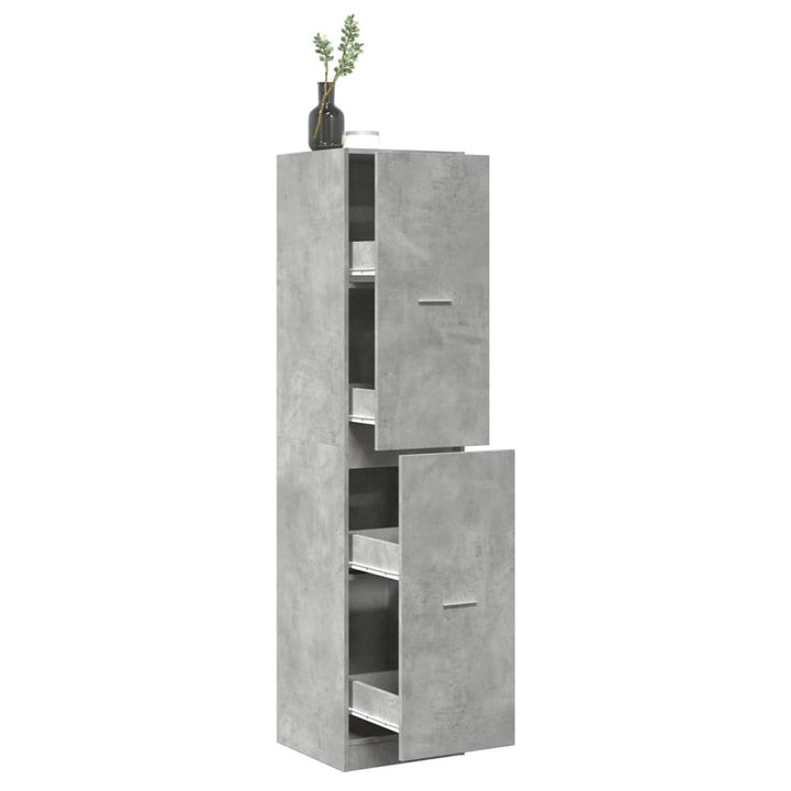 apotekerskab 40x41x174,5 cm konstrueret træ betongrå