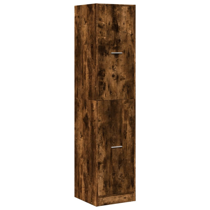 apotekerskab 40x41x174,5 cm konstrueret træ røget egetræsfarve