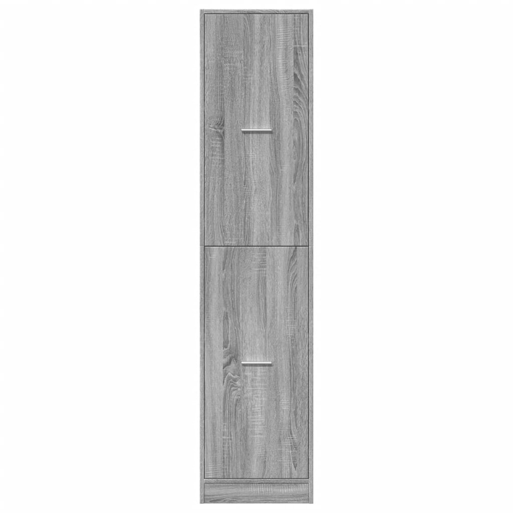 apotekerskab 40x41x174,5 cm konstrueret træ grå sonoma-eg