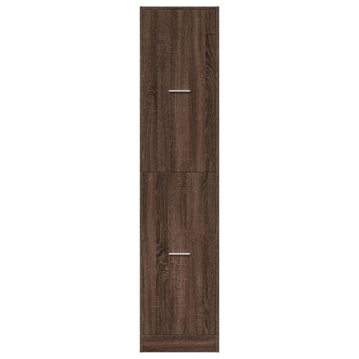 apotekerskab 40x41x174,5 cm konstrueret træ brun egetræsfarve