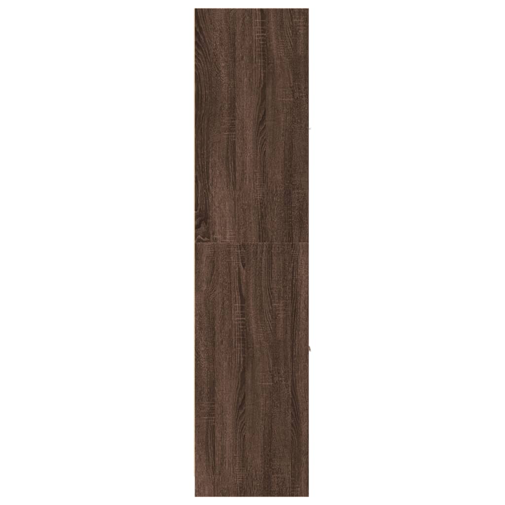 apotekerskab 40x41x174,5 cm konstrueret træ brun egetræsfarve