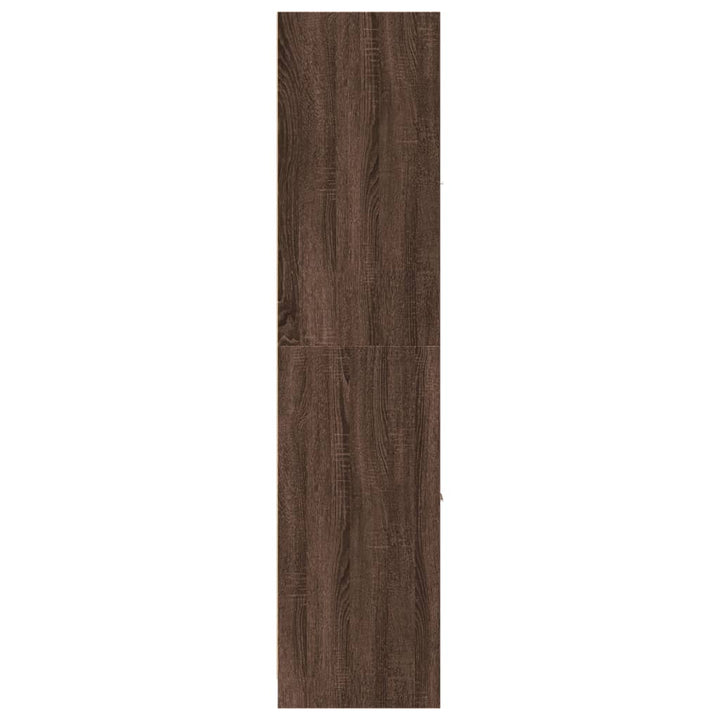 apotekerskab 40x41x174,5 cm konstrueret træ brun egetræsfarve