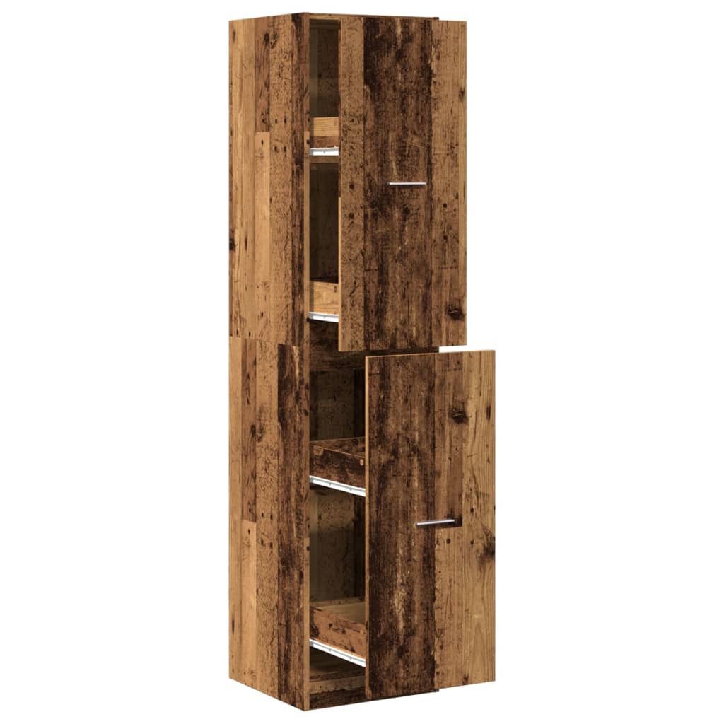 apotekerskab 40x41x174,5 cm konstrueret træ gammelt træ-look