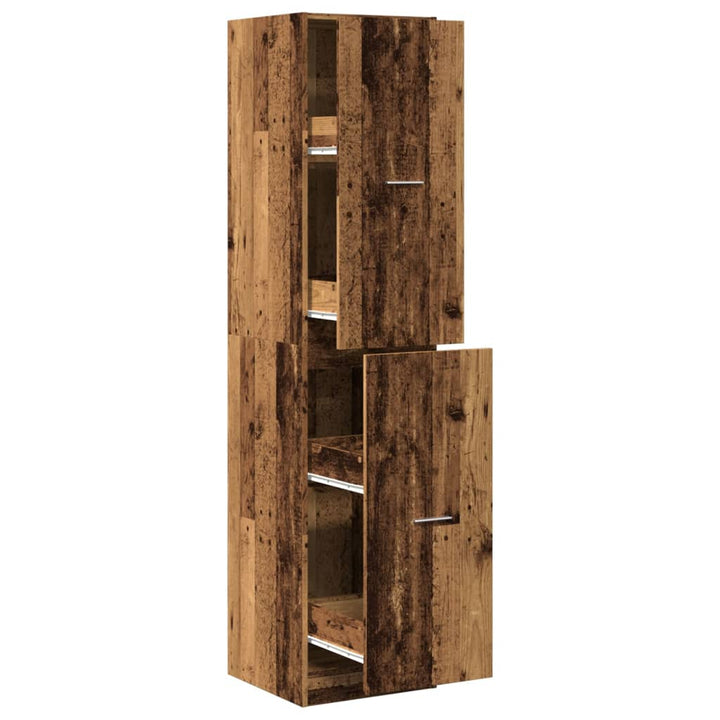 apotekerskab 40x41x174,5 cm konstrueret træ gammelt træ-look