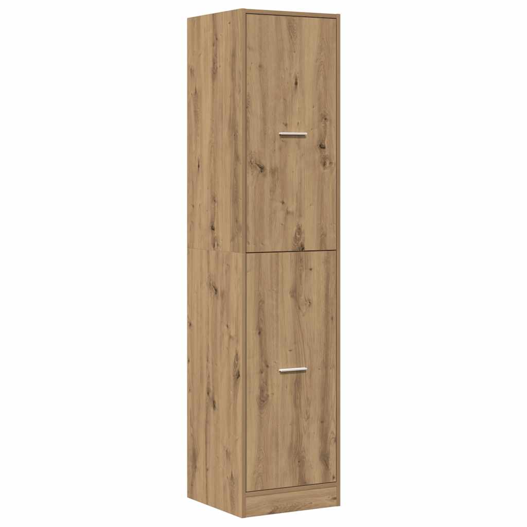 apotekerskab 40x41x174,5 cm konstrueret træ egetræsfarve