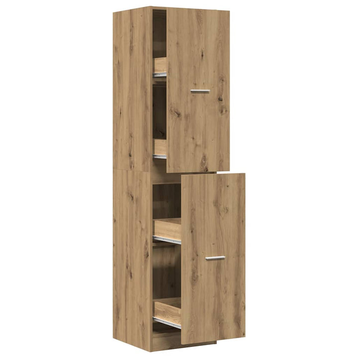 apotekerskab 40x41x174,5 cm konstrueret træ egetræsfarve