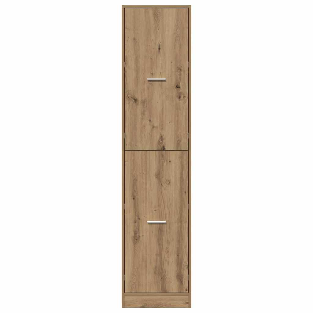 apotekerskab 40x41x174,5 cm konstrueret træ egetræsfarve