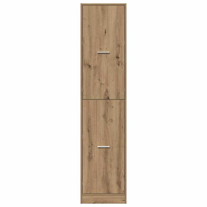 apotekerskab 40x41x174,5 cm konstrueret træ egetræsfarve