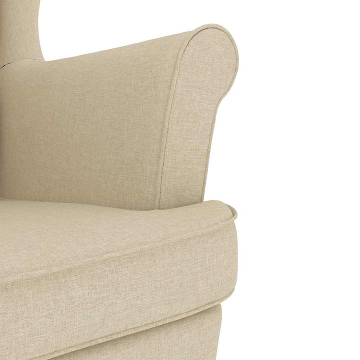 gyngestol 74x90x102 cm stof cremefarvet
