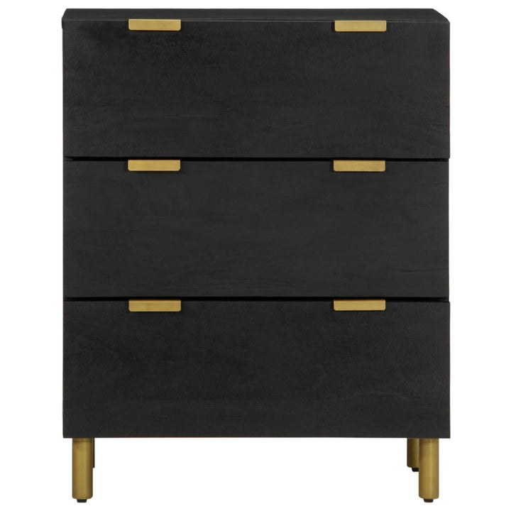 skænke 2 stk. 60x33x75 cm konstrueret træ sort