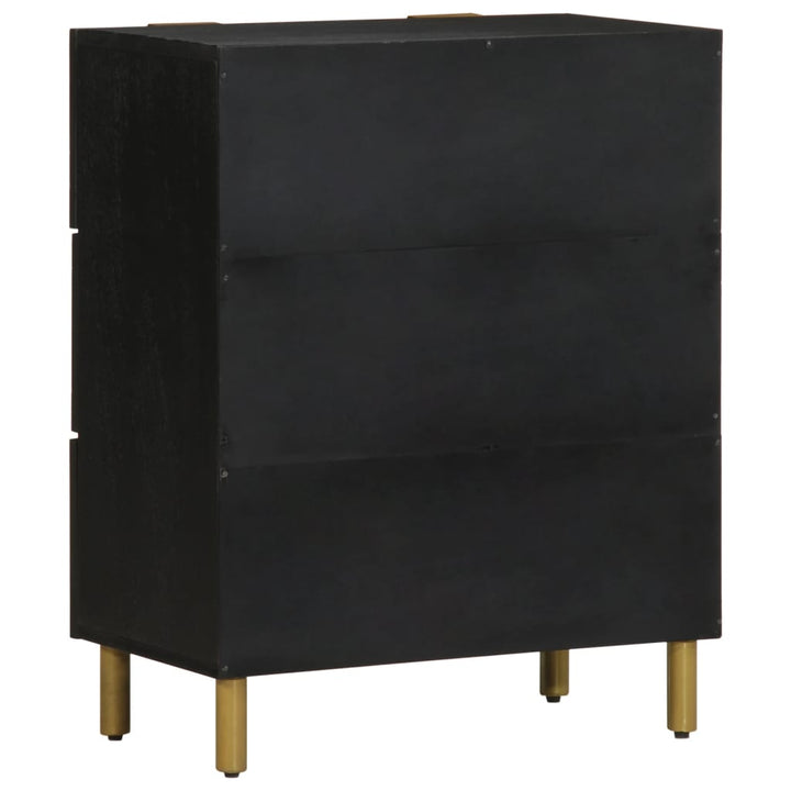 skænke 2 stk. 60x33x75 cm konstrueret træ sort